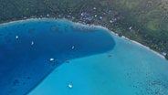 Bora Bora anchorage from above
